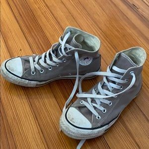 Grey converse high tops
